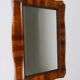 Square Biedermeier Carved & Scalloped Walnut Wall Mirror, Vienna, ca. 1850
