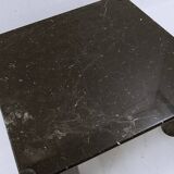 Mid-century modern Black marble square coffee table - 1970s