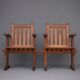 Set of four pine Scandinavian armchairs 1930