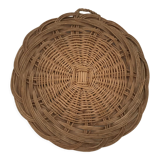 Woven wicker tray