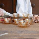 6 tasses à espresso et soucoupes « Gondolo » Design inspiré de l'Art déco