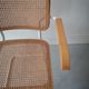 B64 armchair in white metal and canning by Marcel Breuer, Italy