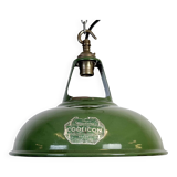 Industrial Green Enamel Factory Pendant Lamp from Coolicon, 1950s