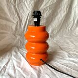 Orange glazed ceramic lamp base - 1970s