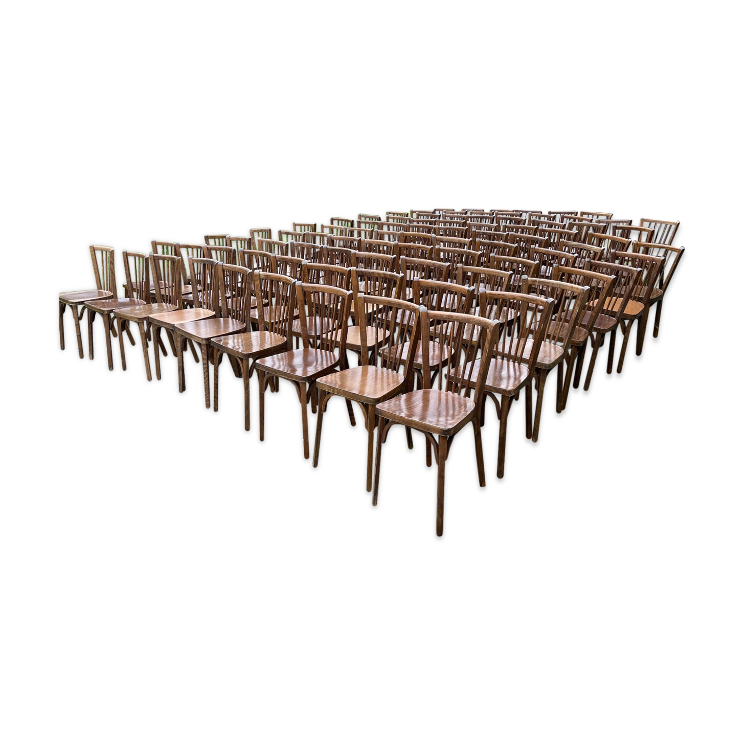 Set of 50 Baumann bistro chairs