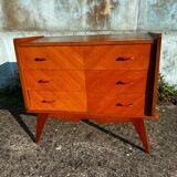Commode vintage pieds compas.