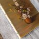 Canvas painting of a bouquet of flowers.
