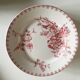 Set of 4 plates raised Sarreguemines land railway 19th décor Vega