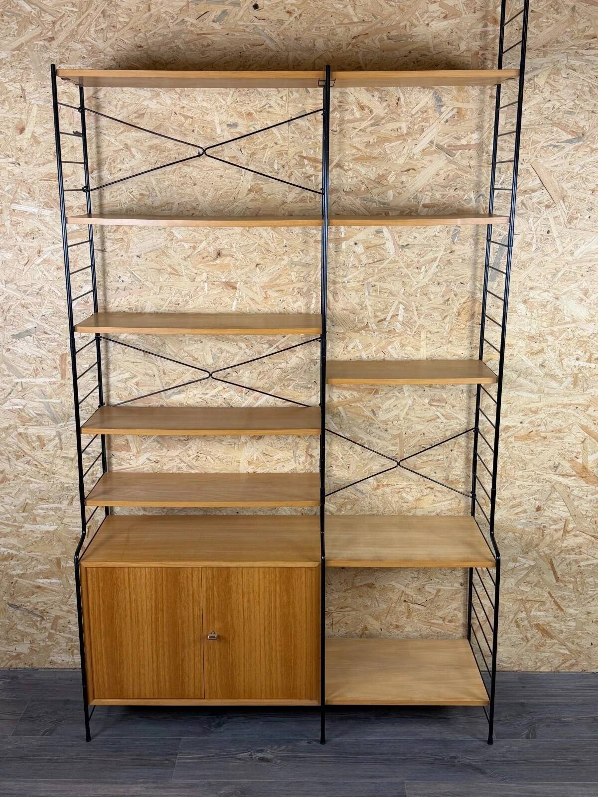 1960s 1970s Ash Shelving System Wall Unit from WHB Germany