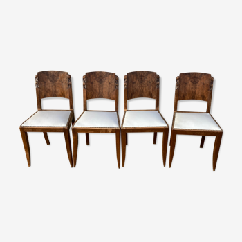 4 art deco chairs