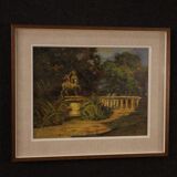 Italian landscape painting in Impressionist style from 20th century