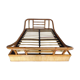 Double rattan bed and his pair of bedsides