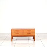 Teak low chest of drawers by Kai Kristiansen for Feldballes Mobler