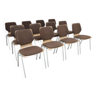 Vintage Office Chairs, 1970s, Set of 12