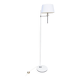 Lampadaire Monix Paris en laiton chromé et métal laqué blanc 1960