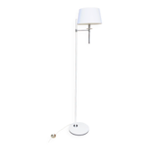 Monix Paris floor lamp in chrome brass and white lacquered metal 1960