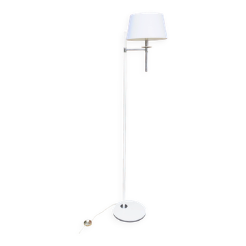 Monix Paris floor lamp in chrome brass and white lacquered metal 1960
