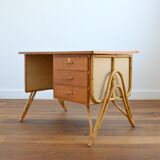 Rattan and formica desk vintage