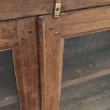 Old wooden glazed wall cabinet