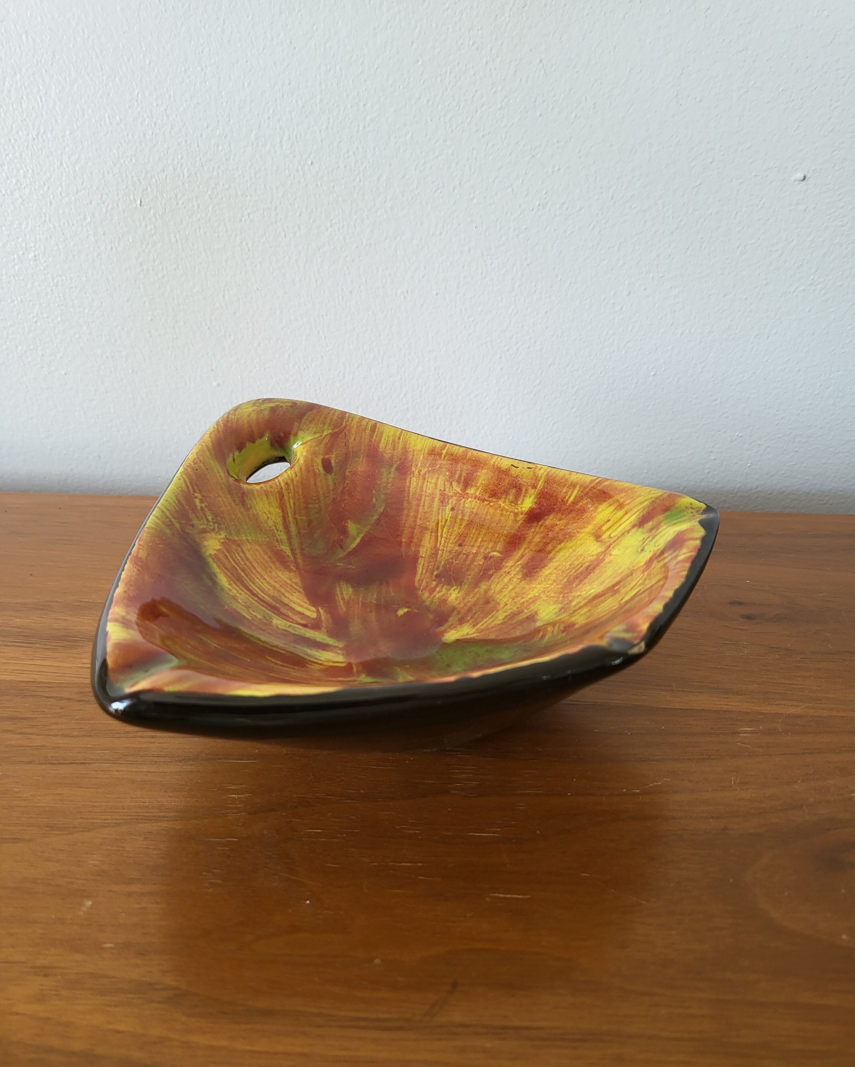 Vintage Ceramic Ashtray Pocket Tray