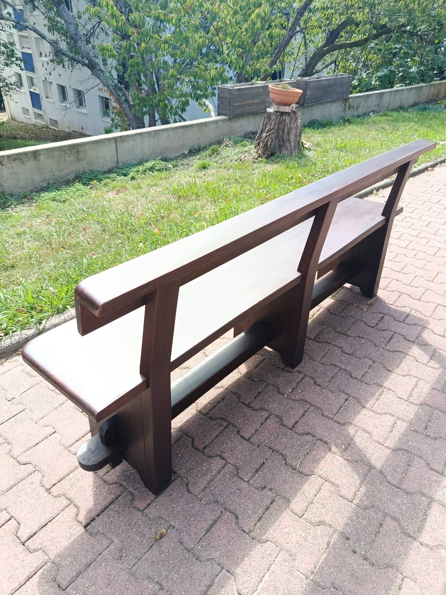 Massive brutalist bench