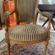 Pair of directoire style armchairs - nobilis fabric