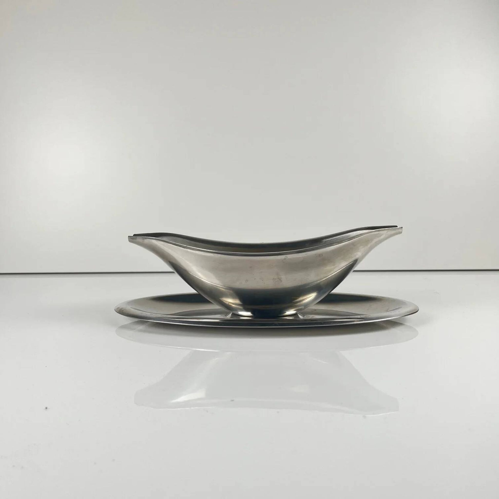Letang Remy stainless steel sauce boat, 20th century