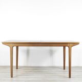 Table extensible années 50 en teck magnifique. Moderne/Rétro