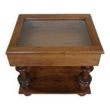 Very pretty Renaissance style display case in solid walnut circa 1850