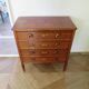 Art Deco chest of drawers - 4 drawers - locks - checkered wood veneer top - 50s