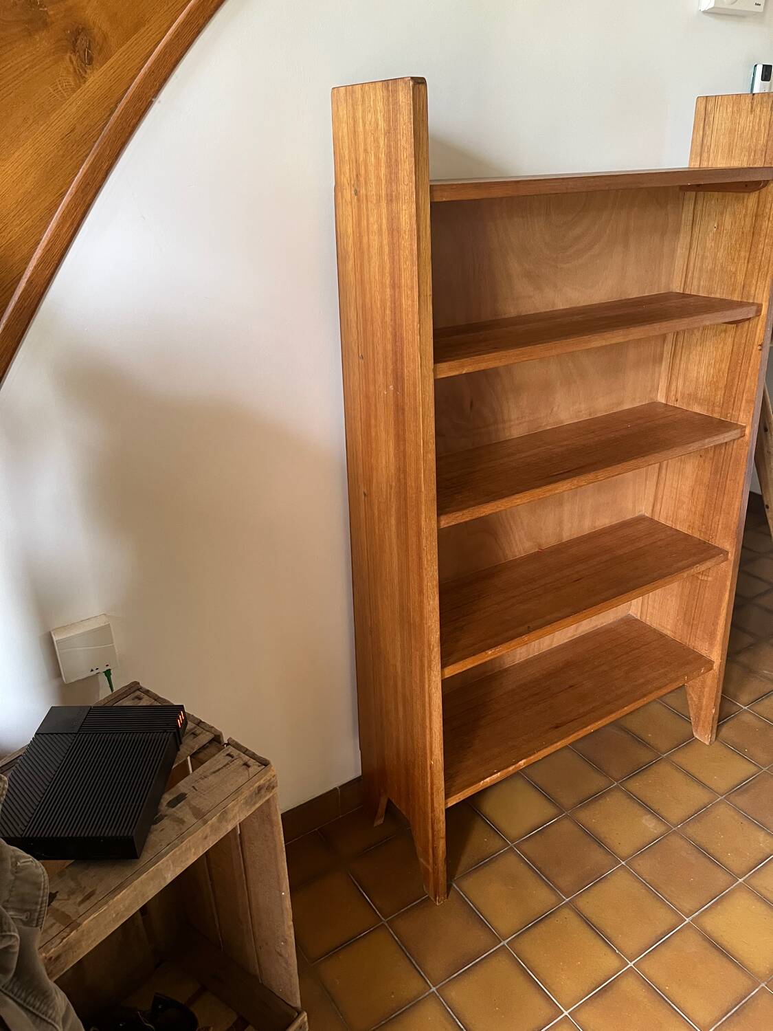 Shelf, solid wood bookcase, 1960s