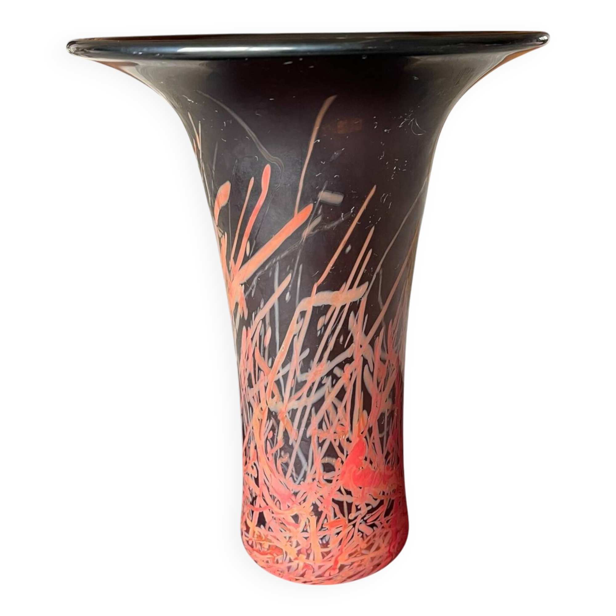 Hadeland Glassverk Blown Glass Vase – Vintage Scandinavian Art From the 20th Century