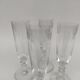 4 flutes à champagne en cristal de baccarat, début du XX ème siècle.