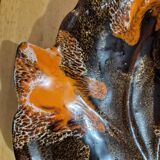 Large "Feuille" dish Vallauris Vintage 1963 - Glazed ceramic 42cm