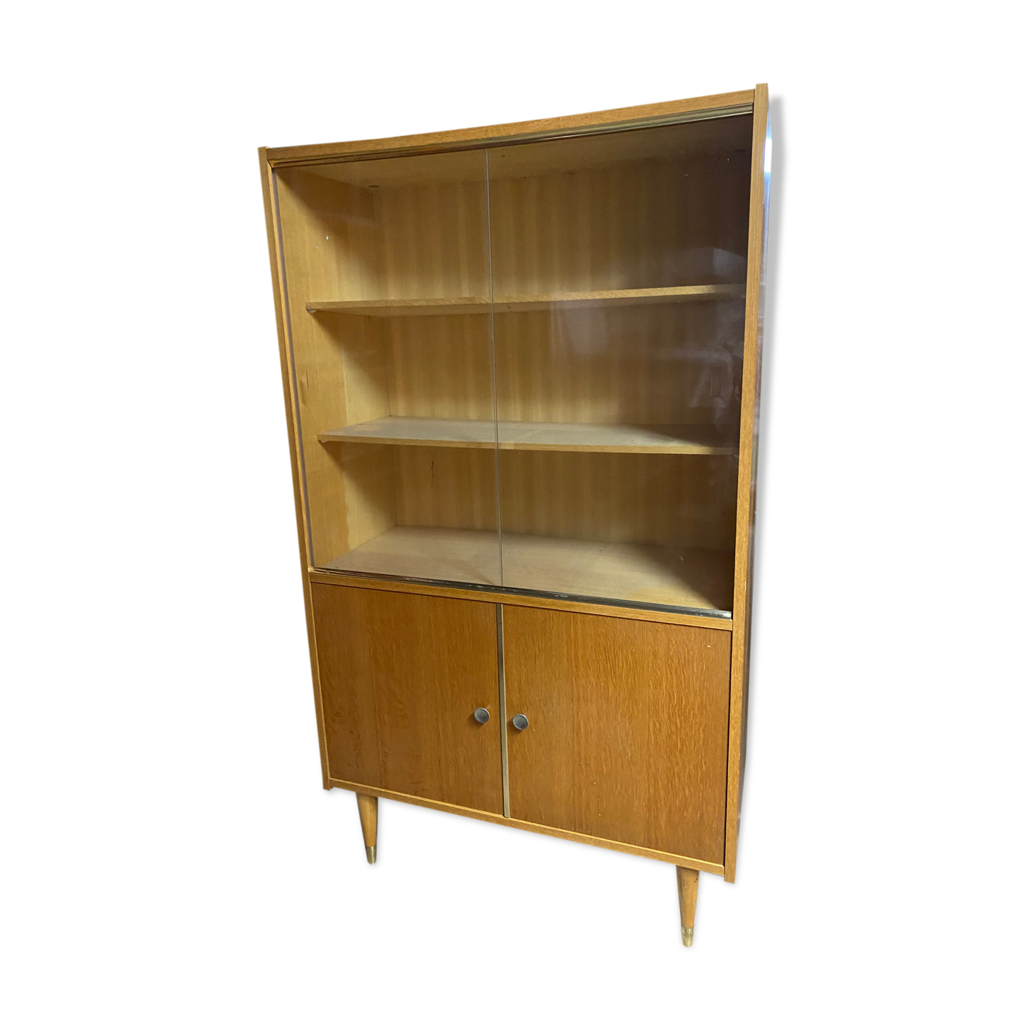 Light wood library compass feet