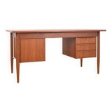 Mid-Century Danish Teak Desk by Gunnar Nielsen for Tibergaard, 1960s.