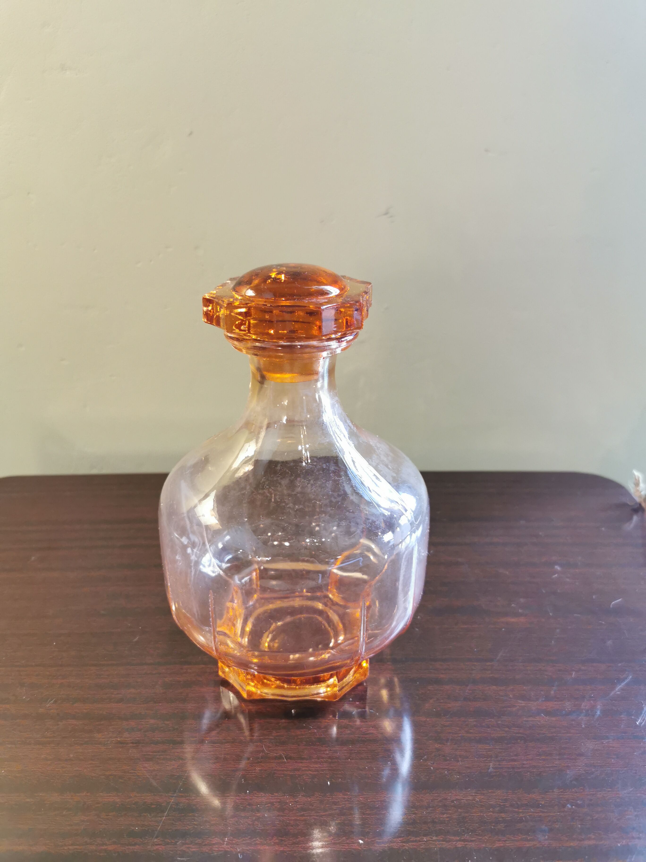 Carafe art deco orange