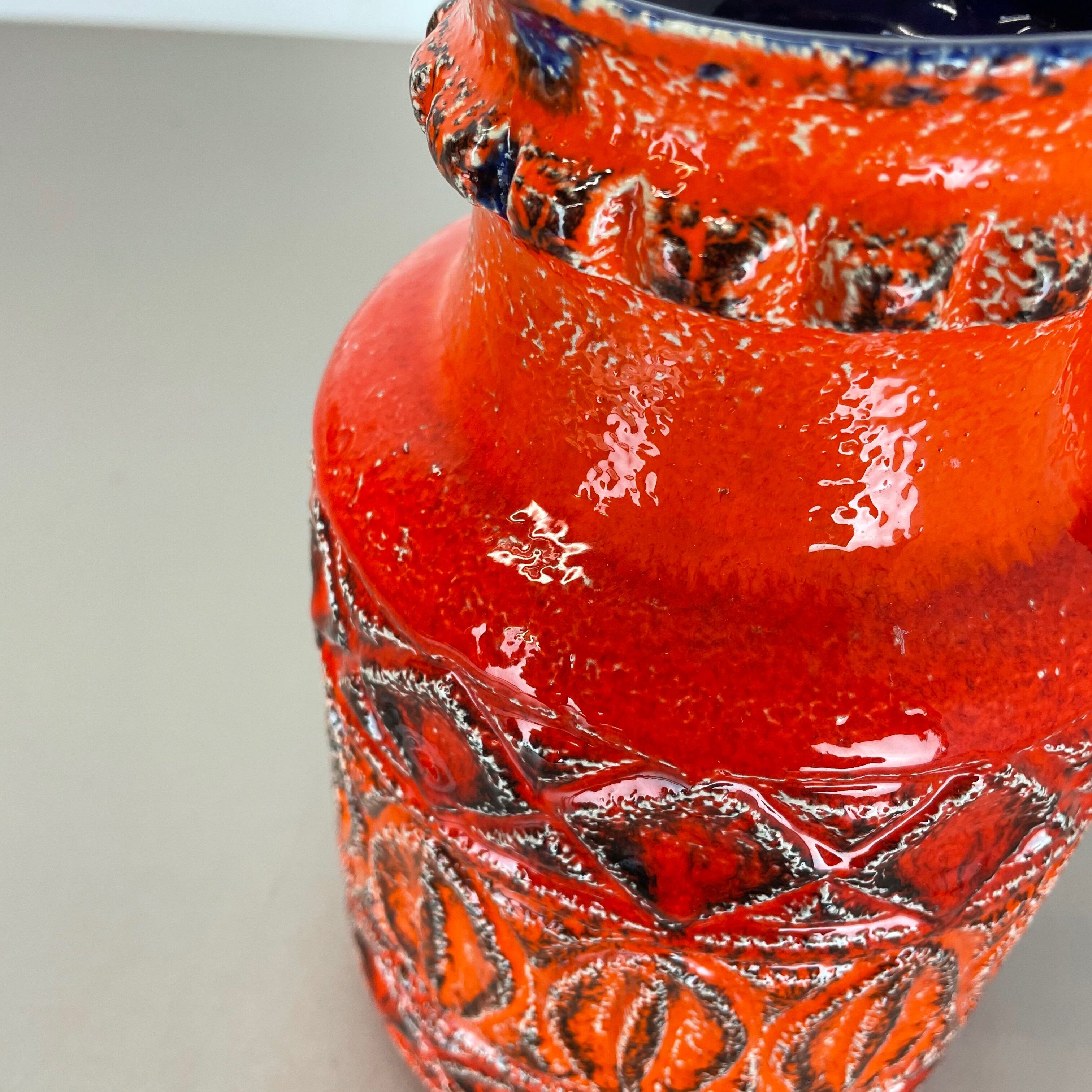 Super Colorful Fat Lava Pottery Vase by Bay Ceramics, Germany, 1970s