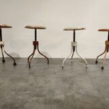 Vintage industrial stools, set of 4