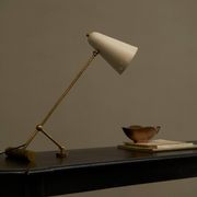 Lampe de table Mid Century réglable abat-jour perforé années 1950