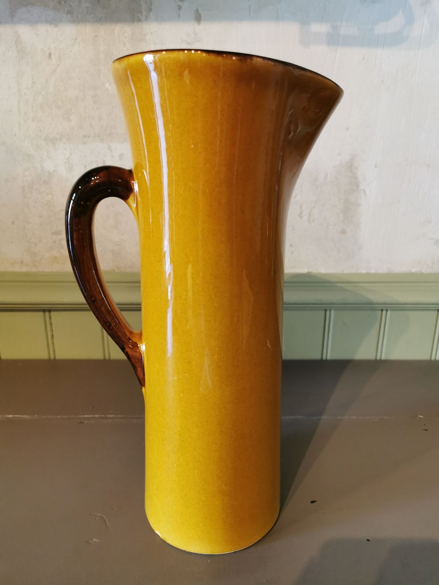 Vintage mustard yellow jug