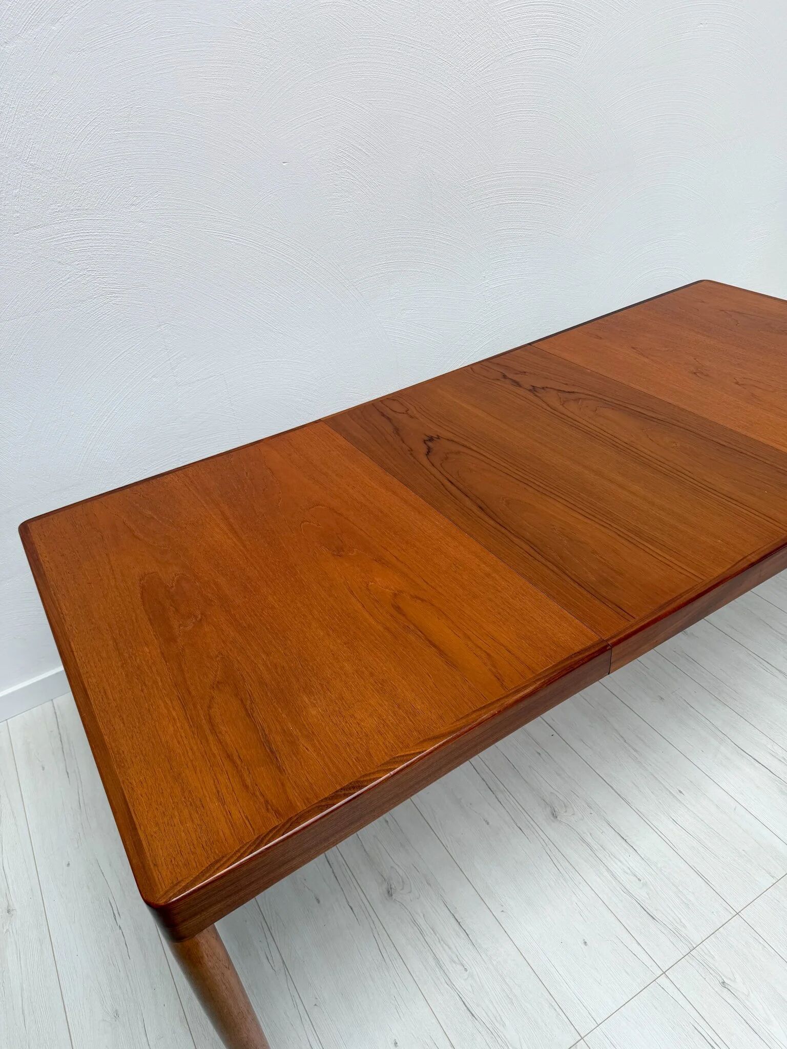 1960s vintage Danish mid-century extendable teak dining table
