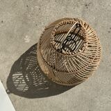 Rattan pendant lamp in the shape of bell D25 H28