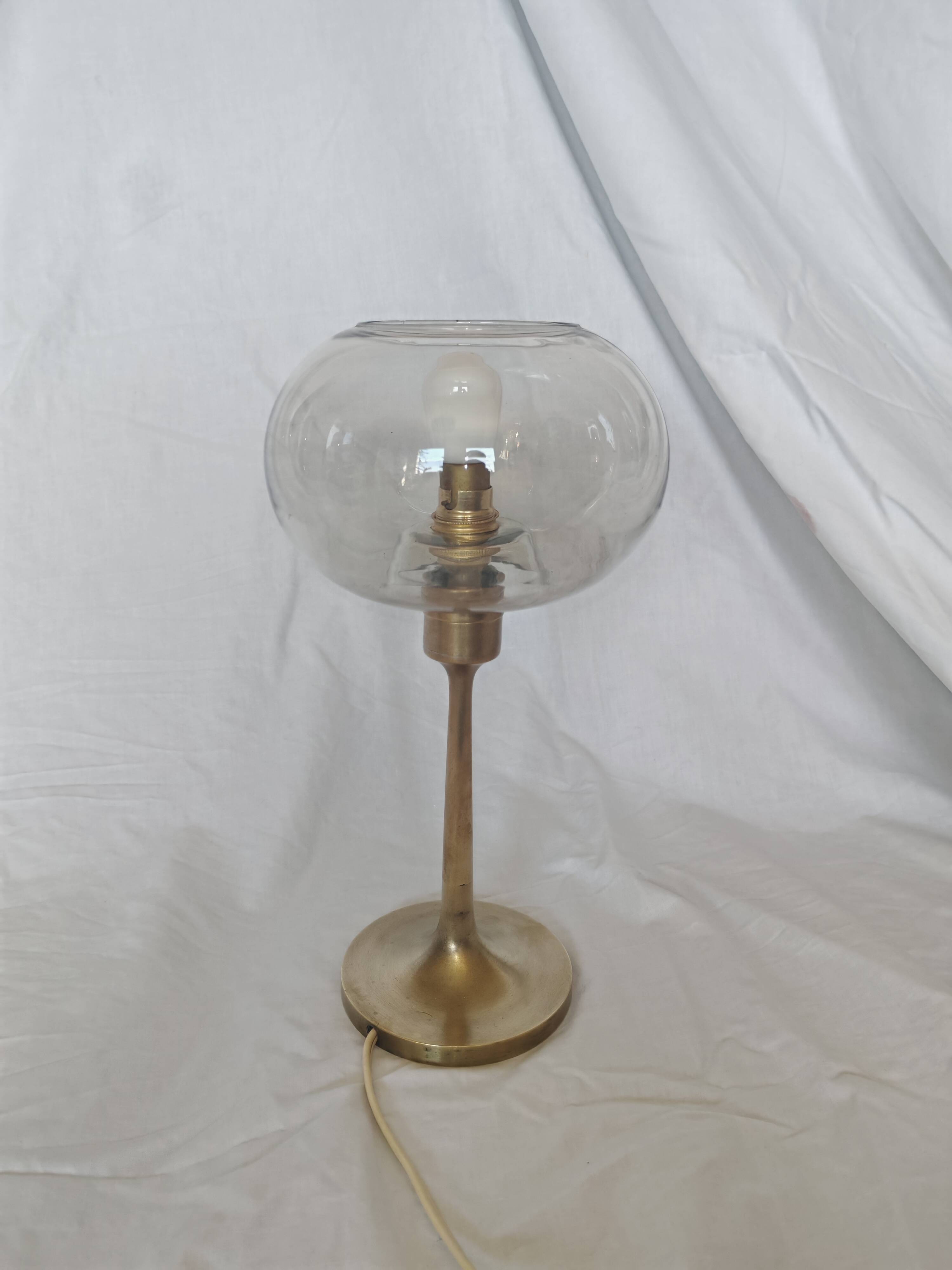 Sciolari style brass and glass lamp, 1970