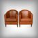 Pair of Solange club armchairs in sheepskin leather – reproduction