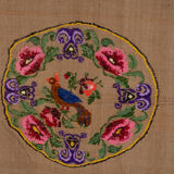 Turkish Aubusson Kilim Rug With Floral and Animal Pattern 100 x 167 cm