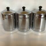 3 old metal chrome coffee coffee chicory sugar