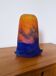 Abat jour pâte de verre Muller Frères Orange et bleu