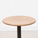 Tabouret bas en chêne et pied étoile anthracite