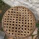 Tabouret diabolo en cannage vintage